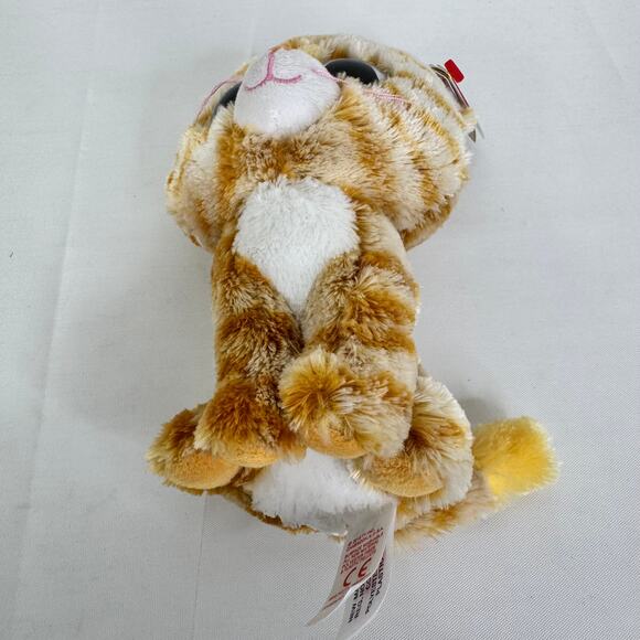5 for $25| TY Beanie Boos TABITHA the Cat w/ Glitter Eyes 6" Beanbag Plush Toy - Picture 3 of 6